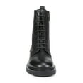 thumbnail image 2 of Sam Edelman Elliott Black Leather Rounded Toe Combat Ankle Lug Sole Boots (BLACK LEATHER, 5), 2 of 6