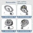 thumbnail image 5 of TouHeart Baby Swing, Electric Infant Rocker with Bluetooth & Remote, 5 Speeds, 10 Lullabies,Gray, 5 of 8