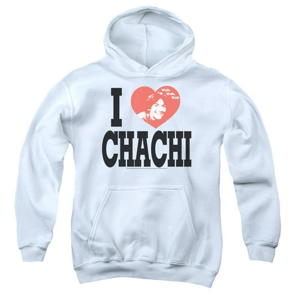 Happy Days I Heart Chachi Youth Pullover Hoodie Sweatshirt White