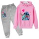 thumbnail image 3 of Conjunto de sudaderas con capucha y pantalones de punto para niños y niñas, sudaderas con capucha y punto para niños y niñas, ropa de moda para niños, 3 of 5