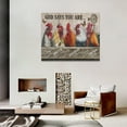 thumbnail image 2 of HFDF Farmhouse Rooster Canvas Wall Art Chicken Wall Decor God Says You Are Pictures Painting Print Rustic Artwork for Bathroom Kitchen Living Room 18x12inch Framed, 2 of 6