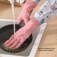 thumbnail image 3 of vnanda Durable Gloves 1 Pair Cleaning Gloves Cute Panda Pattern Dishwashing Gloves Waterproof Plush Housework Gloves for Home Kitchen Panda Cleaning Gloves, 3 of 8