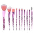 thumbnail image 2 of Kaonry Glittery Transparent Makeup Brush Set for Applying Pink， Dazzled Glitter Makeup Brush Set - Bling Cute Crystal Brushes Sets for Face Eye Eyeshadow Lip Blushs, 2 of 9