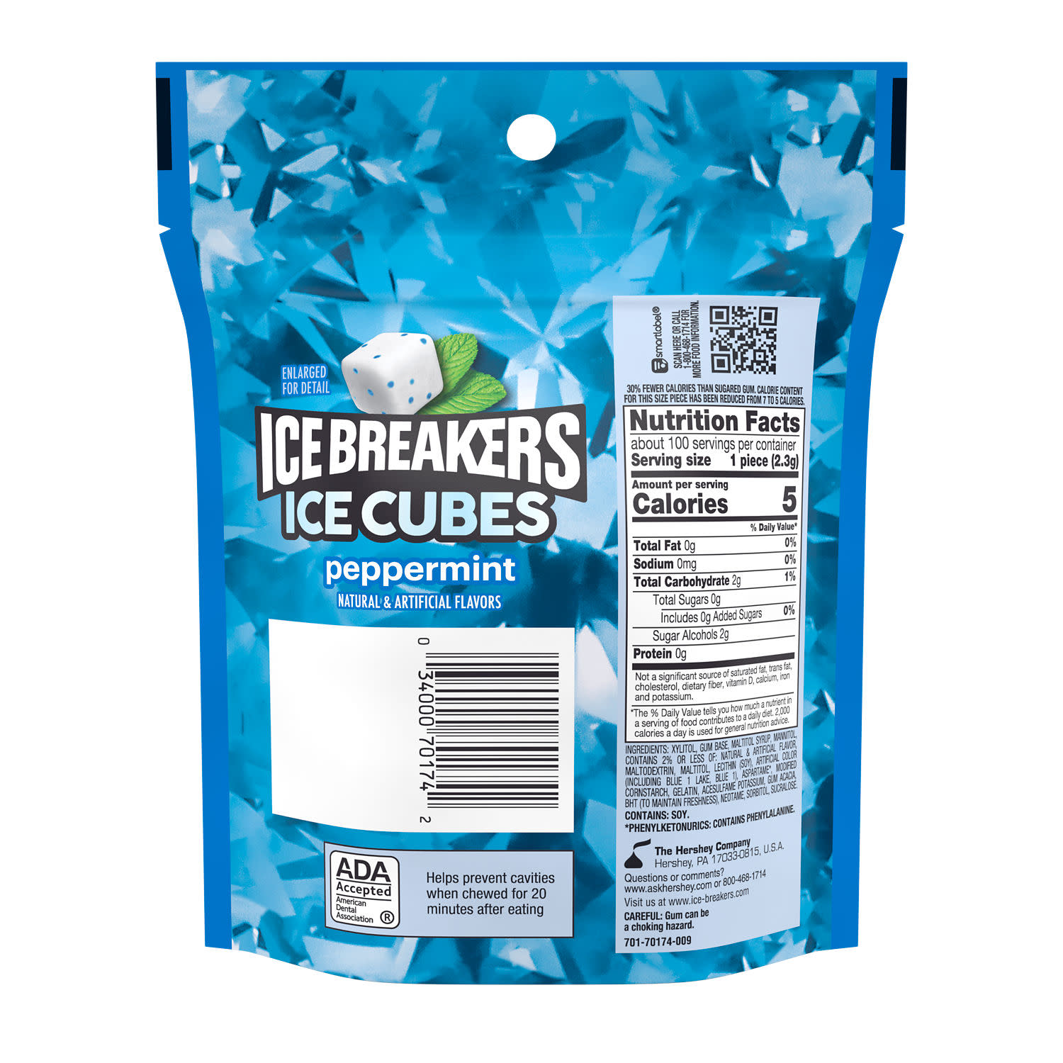 Ice Breakers Ice Cubes Peppermint Gum, 100 Pieces photo 3