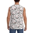 thumbnail image 4 of Kdxio Cute Baseball for Men's Muscle T-shirt,Sleeveless for Workout Running Athletic Gym Lounge Casual, 4 of 7