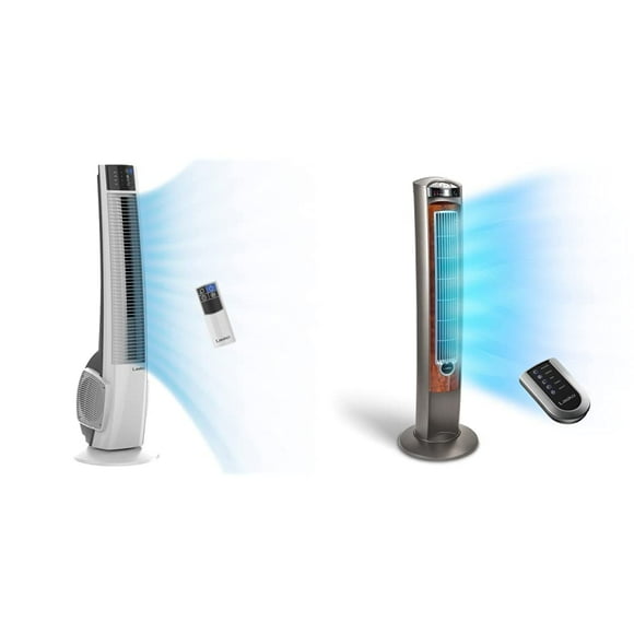 Ventilador tipo torre Lasko T38400 de 38 pulgadas y 4 velocidades con mando a distancia, color blanco