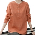thumbnail image 6 of Women's Casual Loose Shirt Round Neck Top Comfortable Blouse Tee Daily Wear Apparel Loose Fashion Outfits, 6 of 9