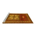 thumbnail image 2 of Ahgly Company Machine Washable Indoor Rectangle Geometric Yellow Traditional Area Rugs, 2' x 5', 2 of 4