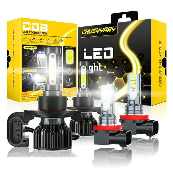 For Ford Transit Connect 2010-2013 White LED Headlights 9008 Hi/Lo   H11 Fog Light Bulbs