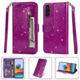 thumbnail image 1 of Case for FOXDOCK Samsung Galaxy A13 5G/4G Glitter Zipper Wallet Case with Short Hand Strap, 1 of 4