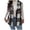 01-Black, variant on Yutgune Women's Plaid Vest Button Down Lapel Collar Sleeveless Jacket with Pockets Casual Longline Fall Winter Outerwear