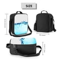 thumbnail image 2 of Xecao Crystal Clear Water Splash Print Lunch Bag - Durable, Double-Insulated Lunch Bag, Holds Lunch Box, Water Bottle, & Snacks,Leakproof Cooler Tote Bag, 2 of 7