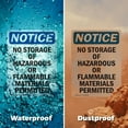 thumbnail image 6 of (2 Pack) No Storage Of Hazardous Or Flammable OSHA Notice Sign 7 Inch X 10 Inch Plastic Sign, Weather Resistant, UV Protected for Workplace, Business, and Construction Site, Made in the, 6 of 8