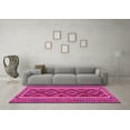 thumbnail image 3 of Ahgly Company Indoor Round Oriental Pink Traditional Area Rugs, 7' Round, 3 of 4