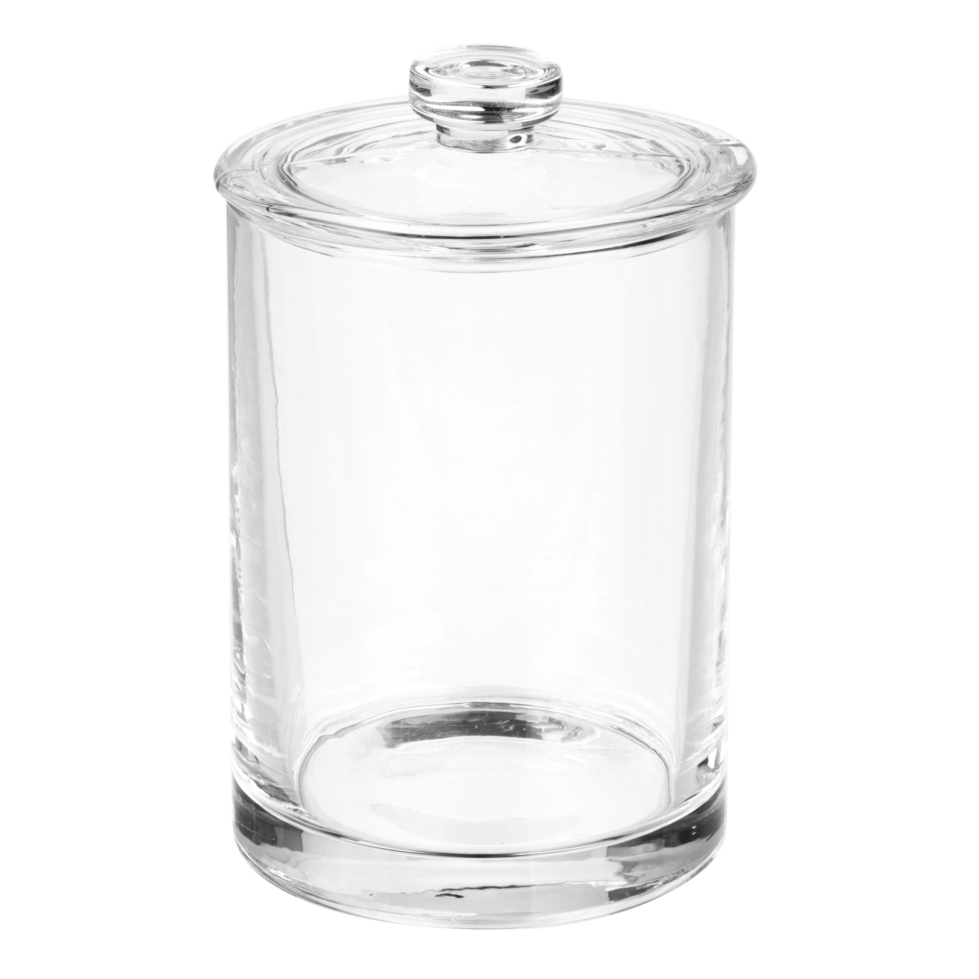 Glass Bathroom Jar Set / Glass Canisters Crate And Barrel Bathroom Jars Simple Bathroom Amazing