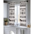 thumbnail image 5 of Vintage Farm Animals Sheer Curtains 45 Inch Length 2 Panels Set for Living Room/Bedroom, Country Cow Pig Chicken Grey Wooden Kitchen Curtains Grommet Semi-Sheer Curtains Window Treatments 42"x45"x2, 5 of 7