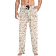 thumbnail image 4 of Flower Pattern Men's Lightweight Pajama Bottoms Stretch Elastic Waist Side Pockets Spring Fall, 4 of 7