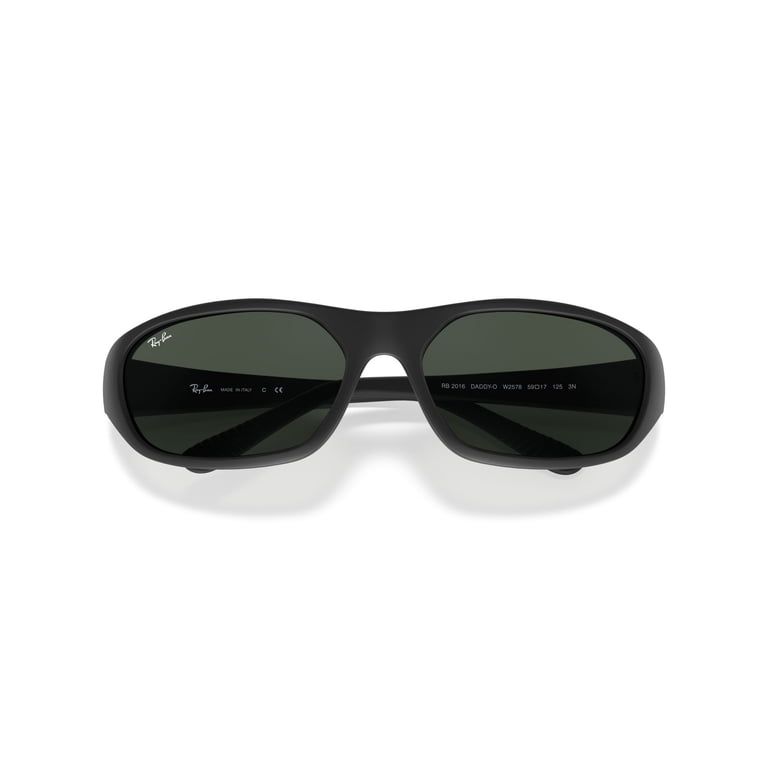 Ray-Ban Daddy-O Sunglasses, Retro Rectangle Eyeglasses with Case