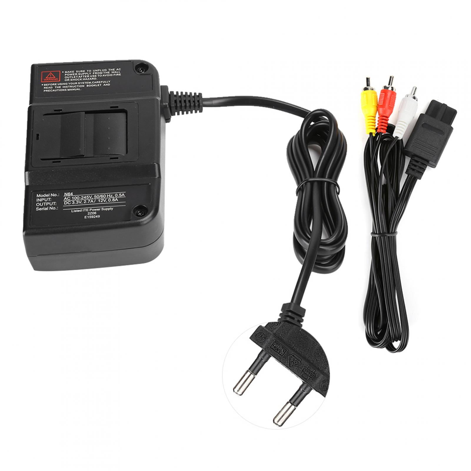 Power Supply Cable De Video Nintendo 64 ZOUSSIQI N64 Power