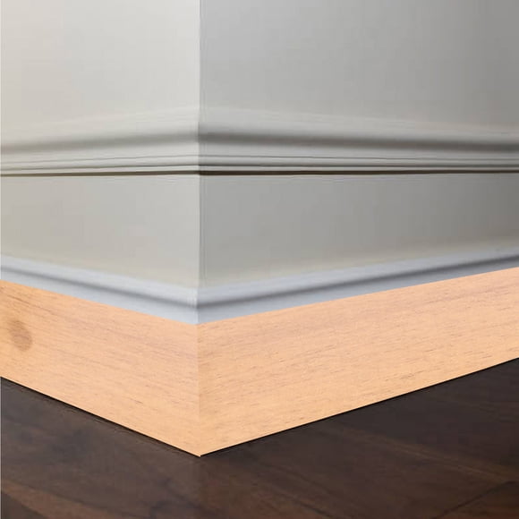 BESTYASH 2 Rolls Classic Style PVC Baseboard Trims for Indoor Decoration Peel and Stick Baseboard 196.50X1.97X0.004In