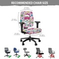 thumbnail image 7 of FKELYI Office Chair Slipcover for Backrest & Cushion Seat 2 Pcs Funny Santa Claus Star Print Swivel Computer Chair Cover Breathable Soft Armchair Protector, 7 of 7