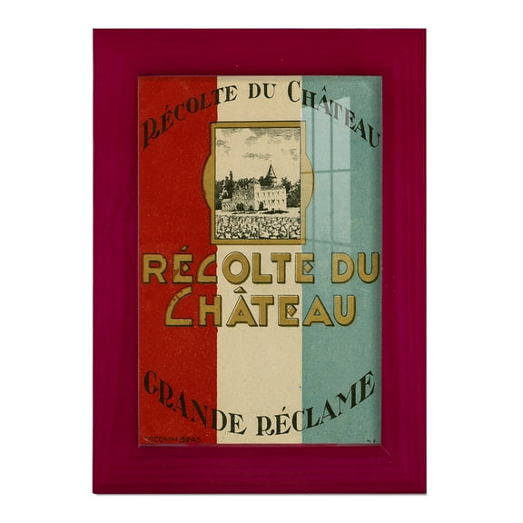 Recolte Du Chateau -Framed Print w/glass-Cherry Red
