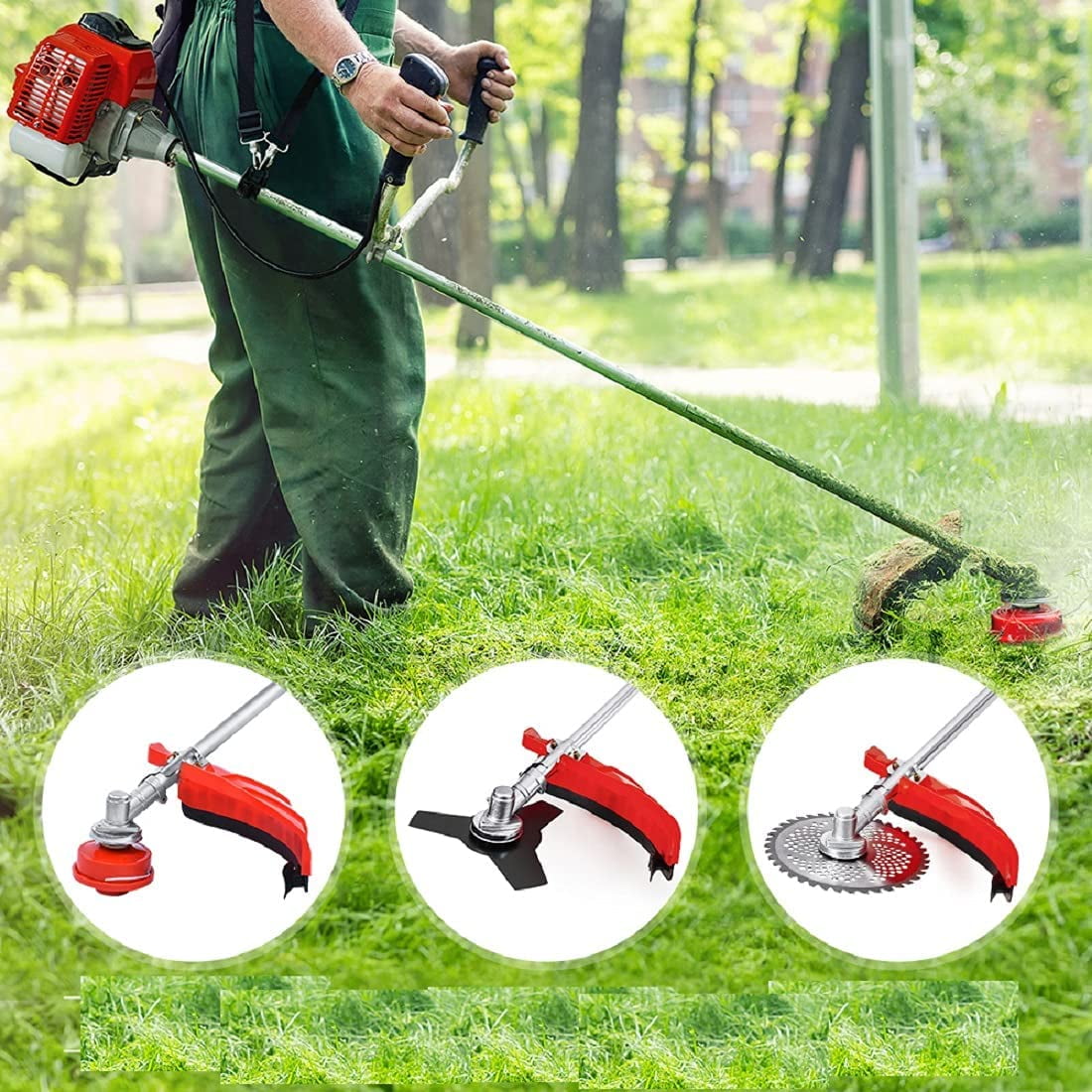 Gas String Trimmer 3 in 1 Combo 18 Inch Cutting Path Cordless