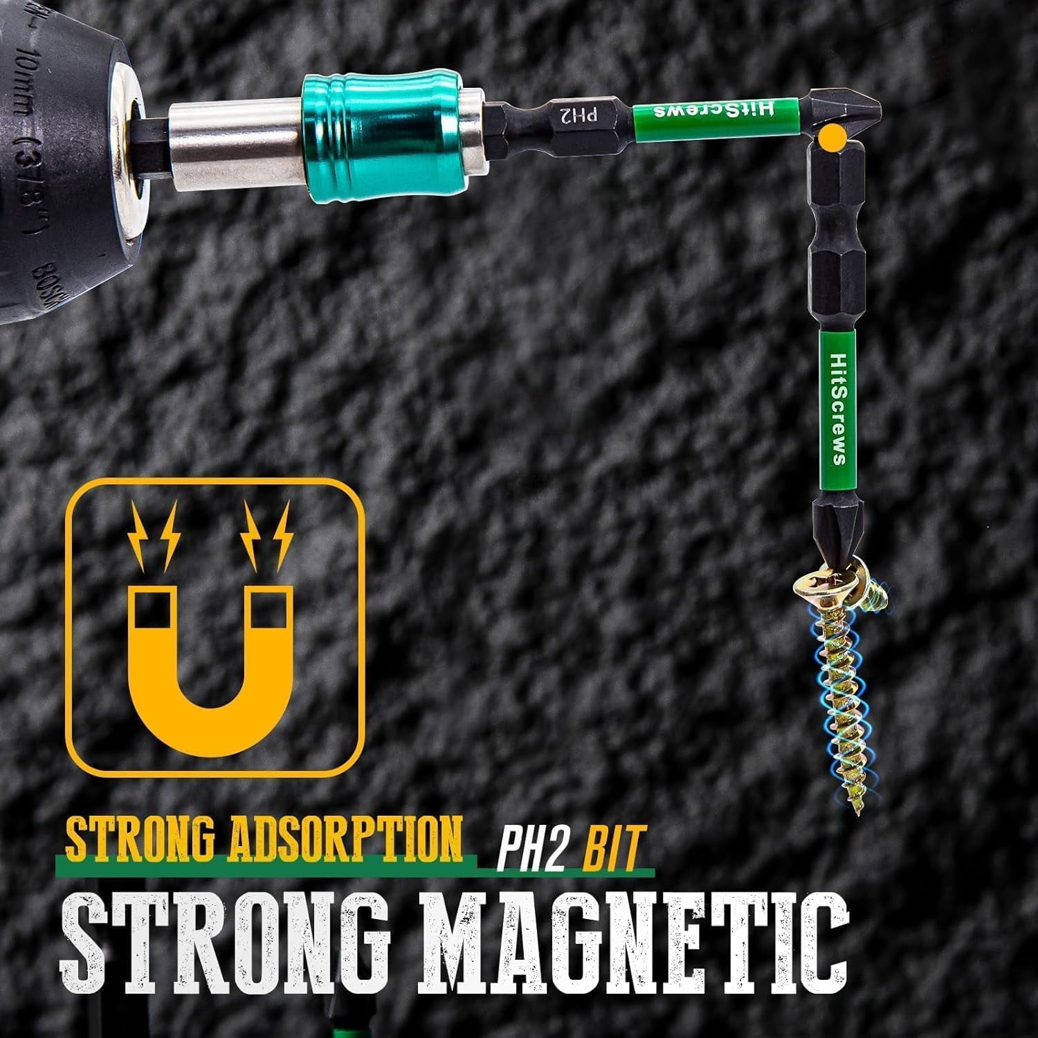 MKEUDQ-PH2 Long Phillips Screwdriver Bit Set \u2013 12 Pack Mixed Length Phillips Impact Driver Bits with High Magnetic Bit Holder, S2 Steel, 1"/2"/4"/6" Magnetic Driver Bits