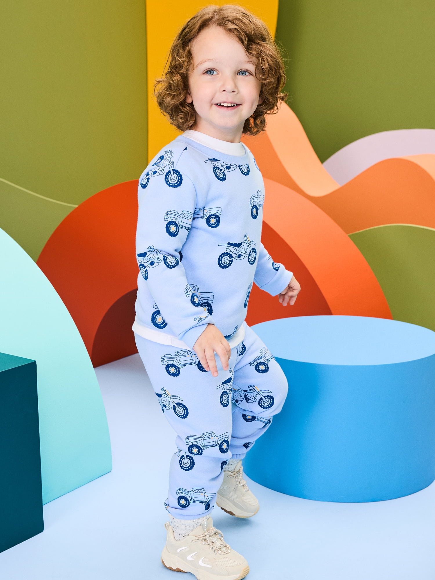 Garanimals Baby & Toddler Boys Fleece Outfit Set, Sweatshirt & Sweatpants, Sizes 0-6T