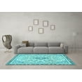 thumbnail image 3 of Ahgly Company Indoor Rectangle Abstract Light Blue Modern Area Rugs, 7' x 10', 3 of 4
