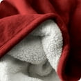 thumbnail image 4 of Bare Home Plush Sherpa Bed Blanket - Fluffy & Soft - Reversible - Lightweight - King, Red, 4 of 7