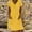 Yellow, variant on Dolkfu V-Neck Womens Fall&Winter Dresses Short Sleeve Blue Refined Mini Shift Dresses Retro Vintage Solid Relaxed Fit Modern Dresses Blue,L