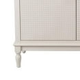 thumbnail image 4 of Benjara 2 Door Wooden Cabinet with Tray Top and Turned Legs, White, 4 of 5