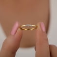 thumbnail image 2 of SOLITAIRE JEWELRY 5 Stone Round Moissanite Diamond Dainty Minimalist Ring Solid 14K Yellow Gold Ring Size 5, 2 of 5
