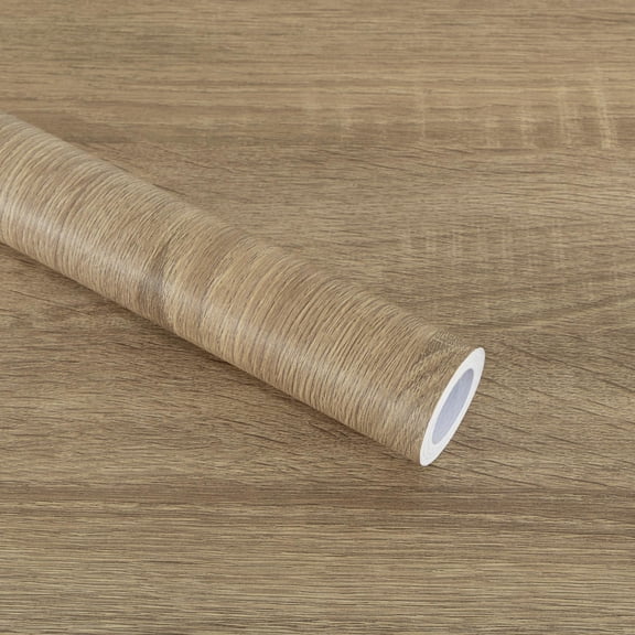 Abyssaly Wood Wallpaper, 15.7" x 118" Peel and Stick Wallpaper Self-Adhesive Removable Wall Paper Contact Paper Home Decor Wall Covering Old Furniture Renovation