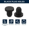 thumbnail image 2 of Uxcell 32 Pieces Black Rubber Stopper, 6.3mm Plug Holes for 6mm/0.24" Hole, 2 of 6