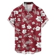 thumbnail image 5 of Busydd Hawaiian Shirts for Men Trendy Short Sleeve Print Button Down Shirt Men Summer Vacation Turndown Collar Beach Shirts S, 5 of 9
