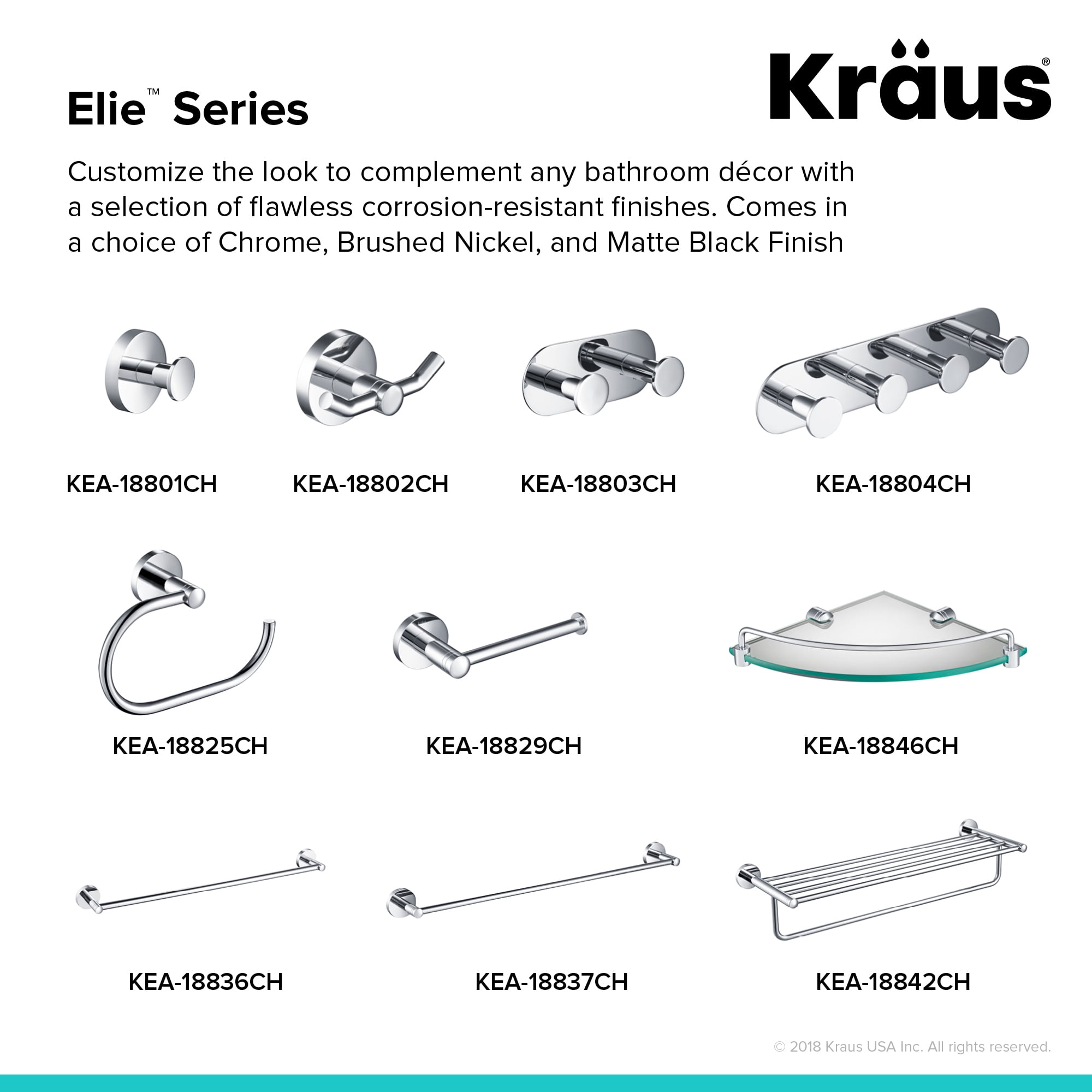 KRAUS Elie™ Bathroom Toilet Paper Holder, Chrome Finish