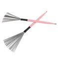 thumbnail image 2 of Cepillo De Tambor, Cepillo De Alambre De Tambor Efecto De Limpieza De Alambre De Acero De Goma De Arce Compacto Portátil Para Baterista ANGGREK Rosa, 2 of 8