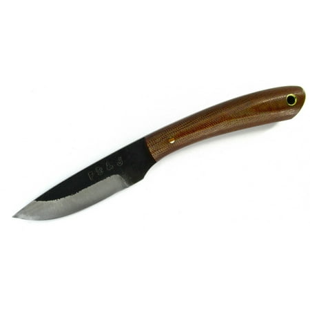 PB&J Handmade Knives Trail Mix Fixed Blade Knife Brown Micarta Handles