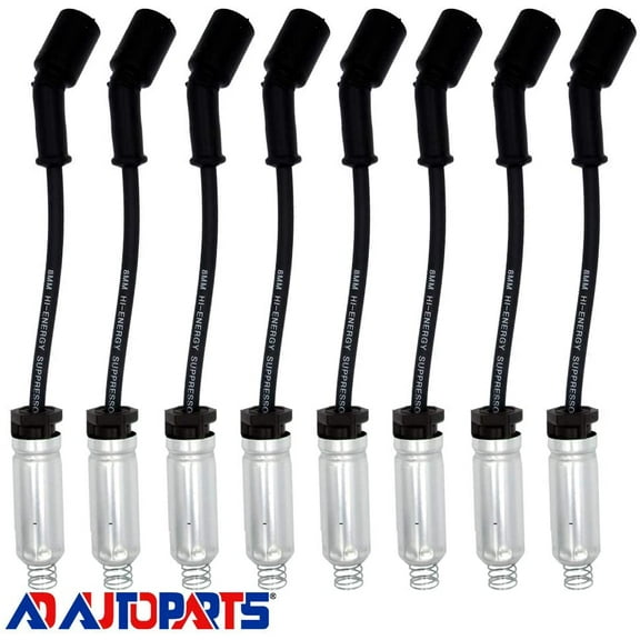 New 8mm Spark Plug Wire Set W/Heat Shields For LS4 LS2 LS7 LQ9 Engines Compare to MSD-5574