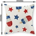 thumbnail image 6 of 4th of July Pillow Covers 16x16 Set of 2, Red Blue Stars Decor Patriotic Throw Pillows Independence Memorial Day Pillowcase Summer Outdoor Decorations Farmhouse Cushion Case for Couch Home, 6 of 6