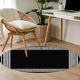 thumbnail image 5 of Black Geometric Large Area Rugs for Bedroom Living Room, Soft Non Slip Carpet Bedside Rug, Country Farm Traditional Chinese Tile Round Floor Cover Kitchen Accent Rug 3' for Dining Room/Office, 5 of 9