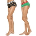 thumbnail image 2 of Secret Santa Womens Hipster Panties 2 Pk Holiday Underwear Briefs, Sleigh, Size: XLarge, 2 of 5