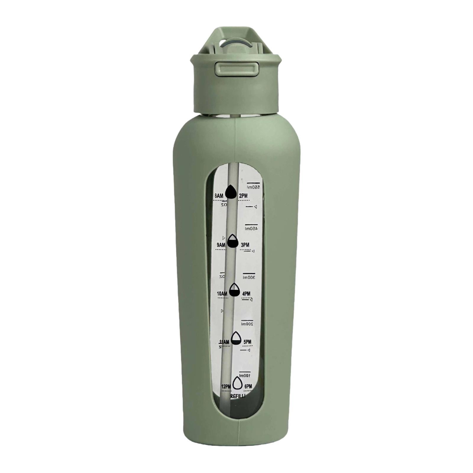 Baoblaze Glass Water Bottle Large Capacity Drinking Bottle for Workout Outdoor Hiking Green