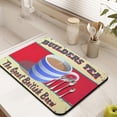thumbnail image 3 of Coffee Mat, Coffee Vintage Red Coffee Bar Mat for Countertop, Rubber Backed Dish Drying Mat for Counter, Absorbent Coffee Bar Accessories Fit Under Coffee Maker Espresso Me Machine 18x24in, 3 of 7
