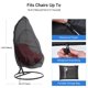 thumbnail image 2 of Funda Para Silla De Columpio De Patio Mrrihand, Fundas Impermeables Para Sillas De Huevo Para Muebles De Exterior, Fundas Para Sillas De Columpio A Prueba De Viento Con Cremallera Y Cordón (74,8 Alto, 2 of 5