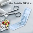 thumbnail image 3 of Cortador de medicamentos divisor minicaja de almacenamiento de medicamentos caja fuerte portátil con protector de hoja, 3 of 9