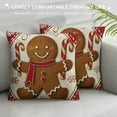 thumbnail image 3 of SHANXI Christmas Throw Pillow Cover, Red White Polka Dots Home Decorations, Winter Seasonal 12x12in, 3 of 5