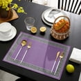 thumbnail image 3 of Placemats Geometric Greek Key Design Place Mats for Dining Room Dinner Table Purple Washable Table Mats Kitchen Decorations Set of 4, 3 of 5